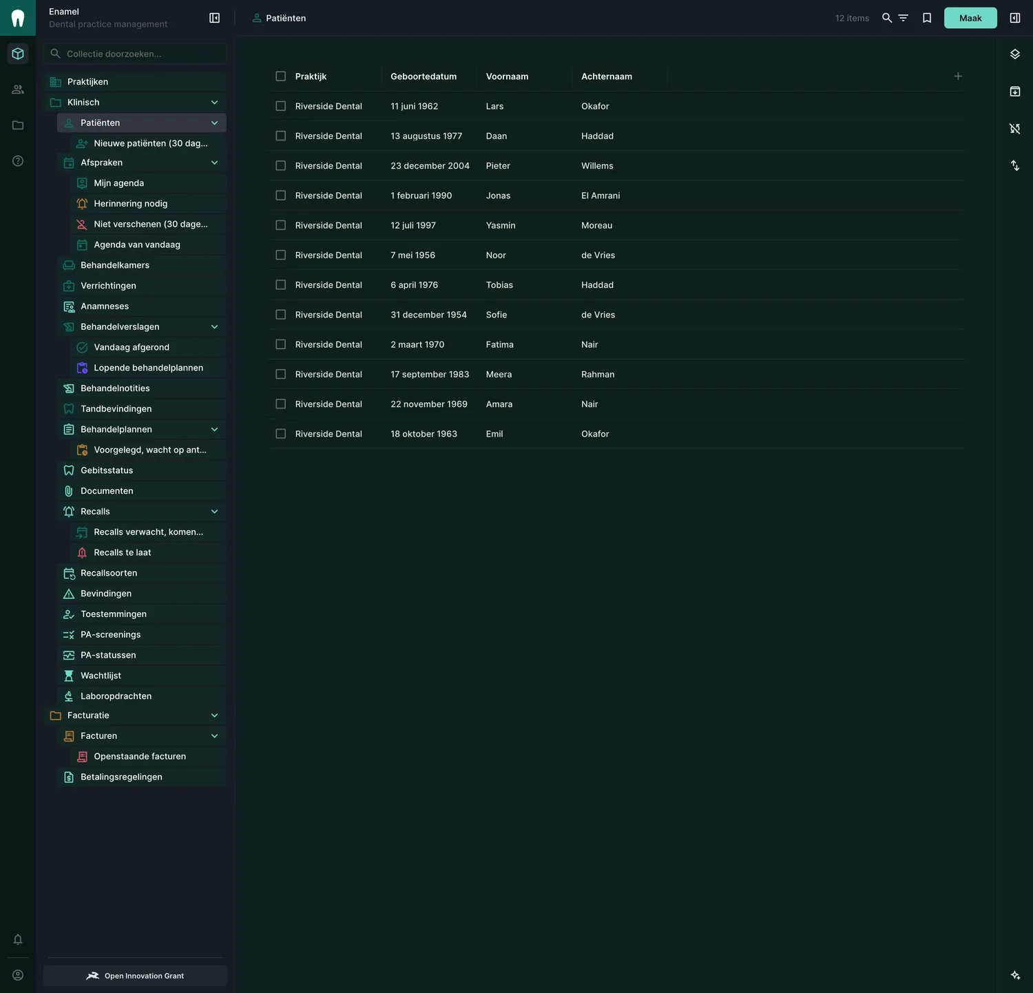 The admin running in Dutch — collections, fields, notes and bookmarks all translated